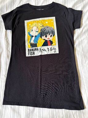 Adult/Junior Unisex Banana Fish "Ash & Eiji" Anime T-Shirt -- NWOT